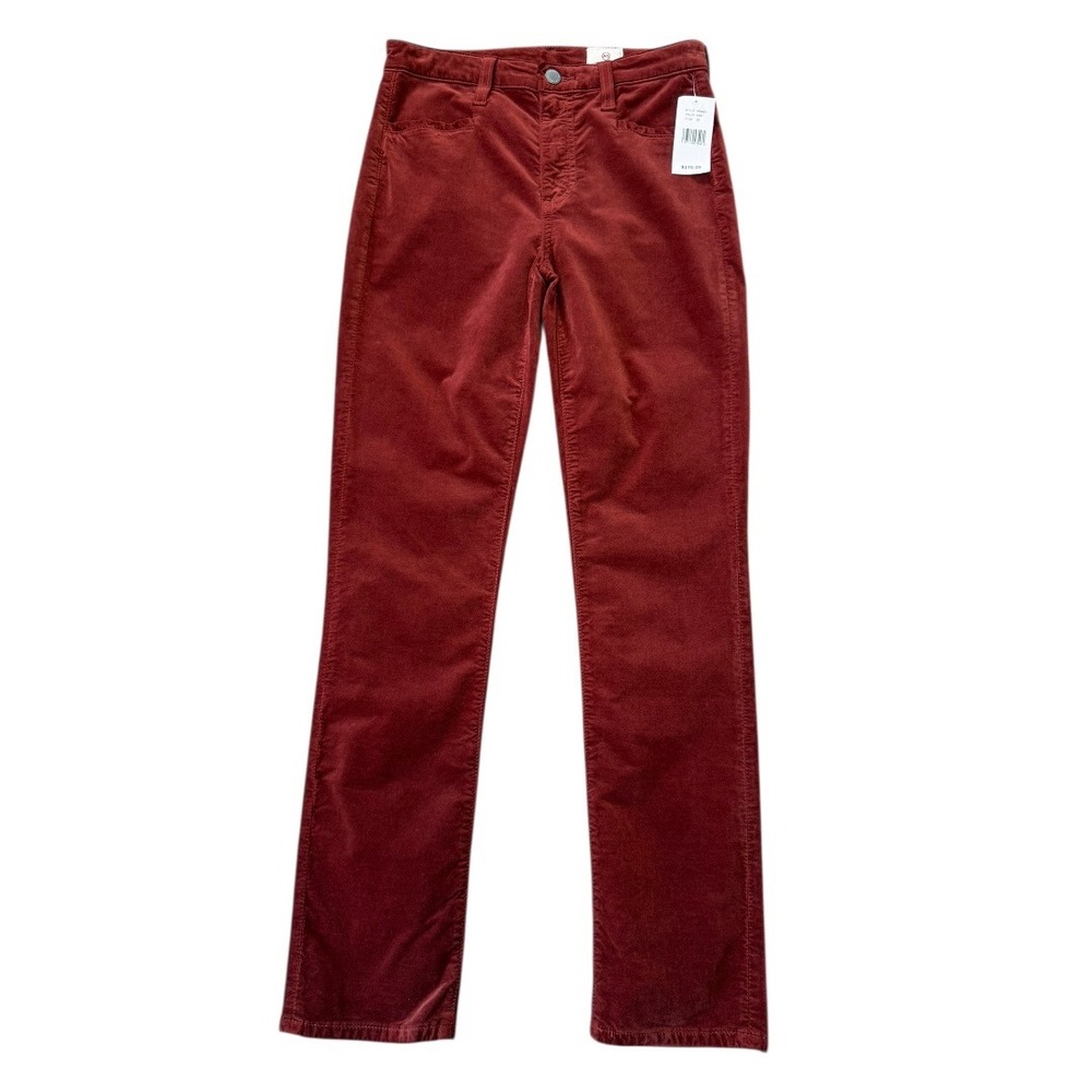 AG Adriano Goldschmied Womens Terracotta Corduroy Slim Straight Pants‎ 4 26R NEW